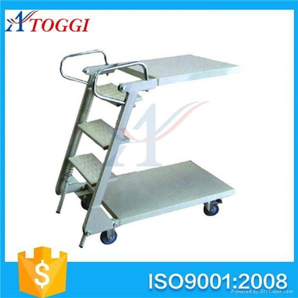 lightweight folding steel wide step ladder
