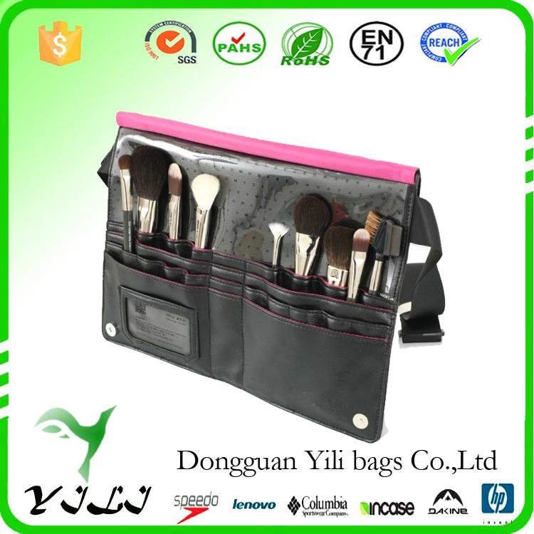 Factory hot sale PU Travel Cosmetic Bag for Essentials Makeup Brushes with be
