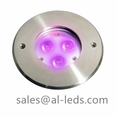 AL-4X 3W/9W Dia118mm 316 stainless steel RGB recessed underwater light