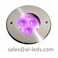 AL-4X 3W/9W Dia118mm 316 stainless steel RGB recessed underwater light 1