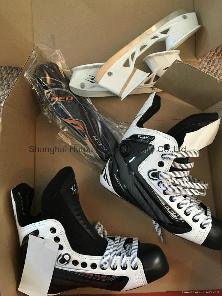 CCM Ribcor 50K White Skates 7 DA Pro Stock Hockey Skates Brand New