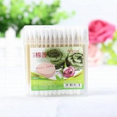 90PCS Bamboo Stick Wooden Cotton Buds Make up Baby Care Ear Clean Cotton Swab Q-