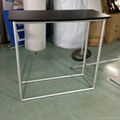 Fabric Covered Metal Counter Display Stand with wood surface 2