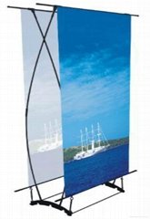 Fish style double side banner stand