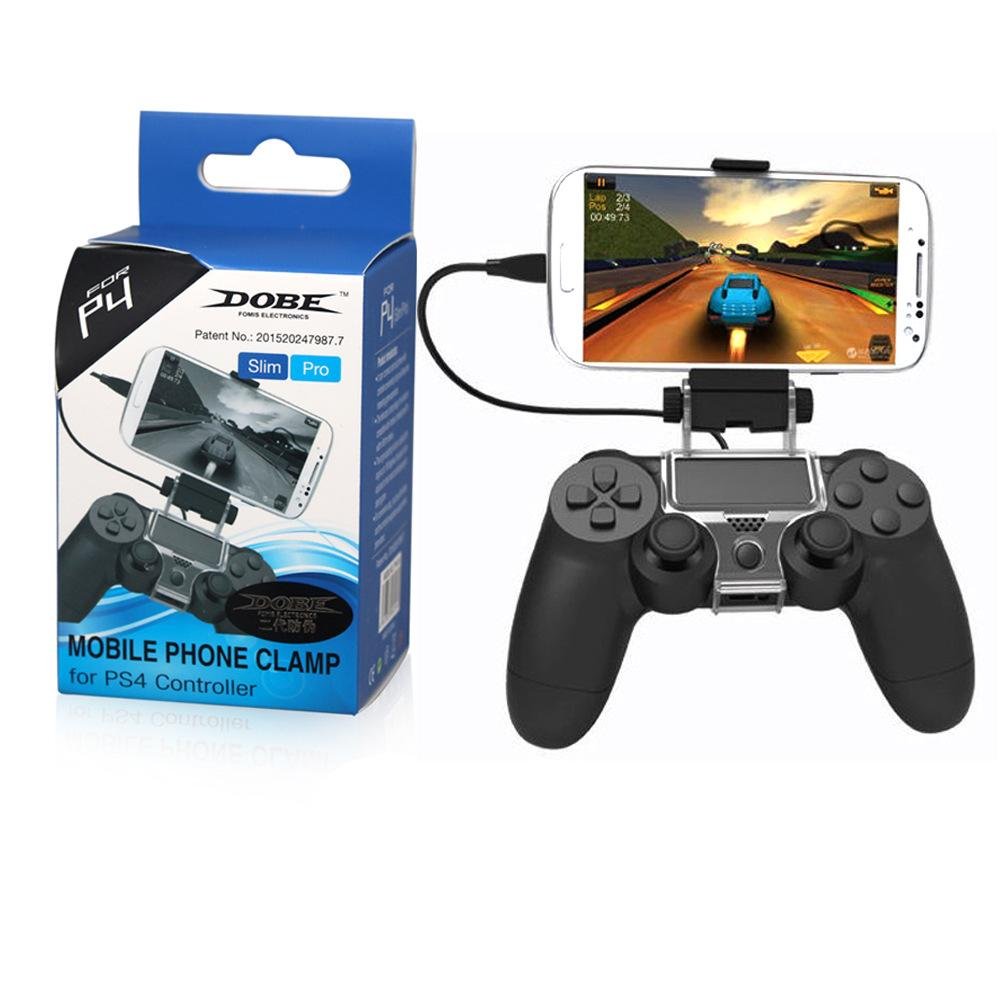 Mobile Phone Controller Gampad Clamp Bracket for PS4 Controller Joysticks