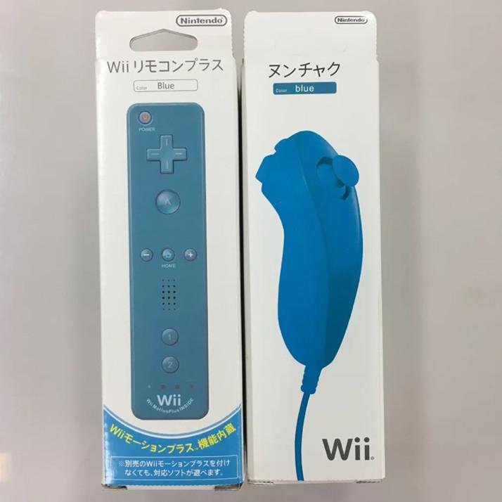 Nintendo Wii Mote Controller and Nunchuk Built-in Motion Plus 2in1 Original  4