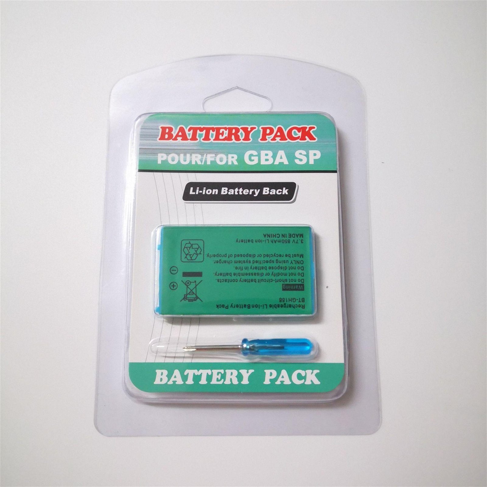 GBA SP Battery PACK with Screwdriver for GameBoy Advance High Quality 3