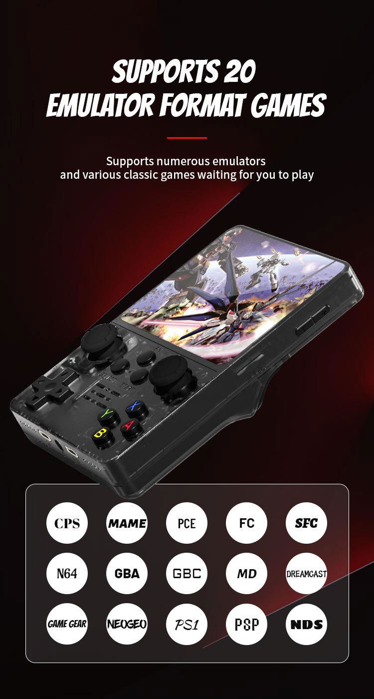 R35S Handheld Retro Game Console Linux System IPS Screen 3.5Inch 15000+games 4