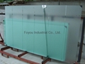 Acid etched tempered glass