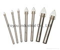 Spearhead tile drilling bit