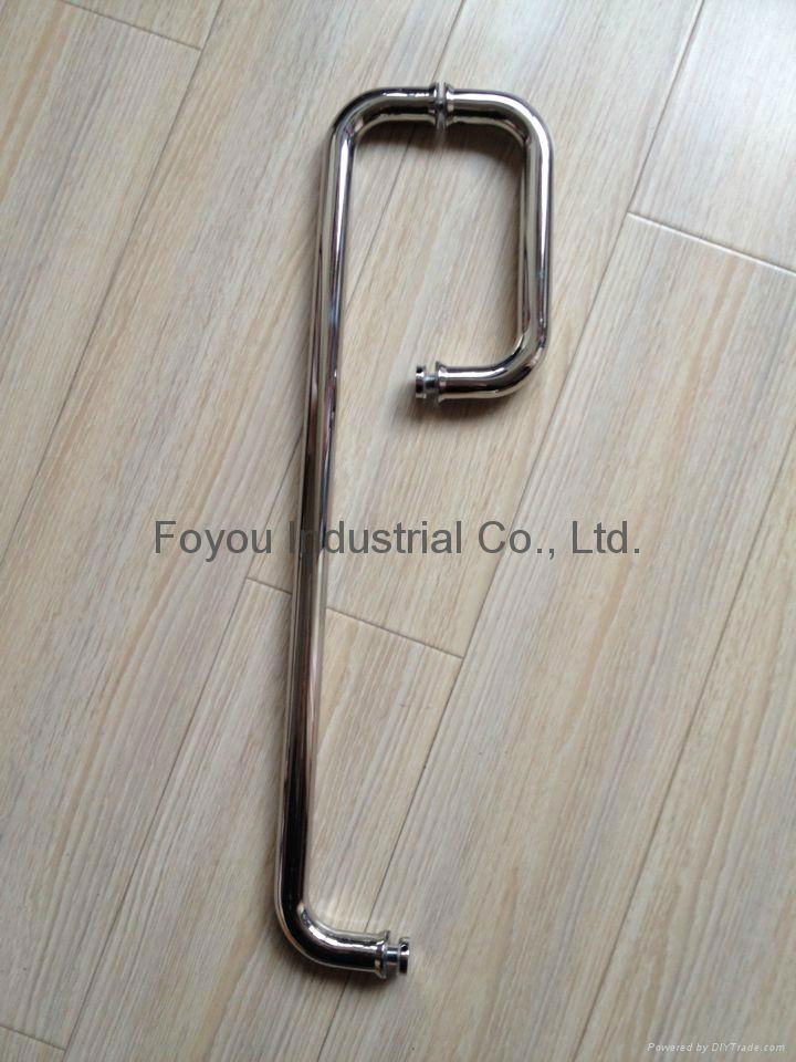 Stainless steel combo handles for glass door