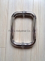 Stainless steel back to back glass door handle