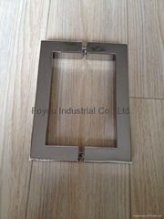 Stainless steel square tube back to back glass door handle