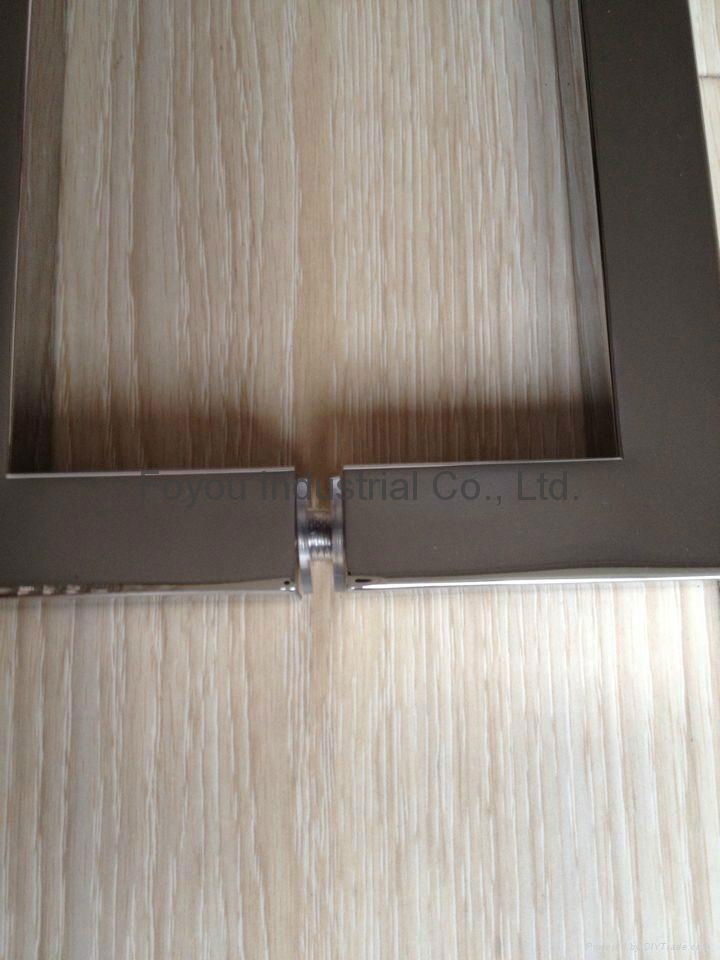 Stainless steel square tube back to back glass door handle 2