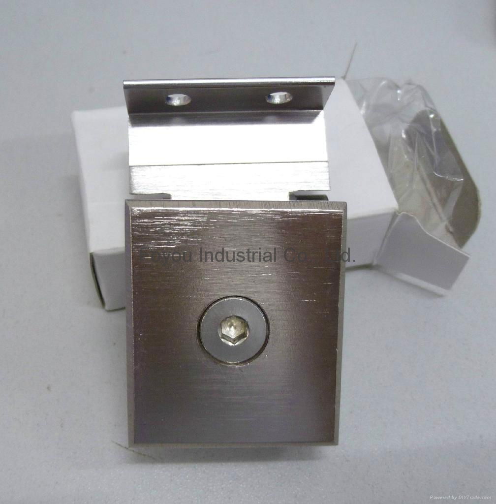 Aluminium hinge for clamping glass door 2