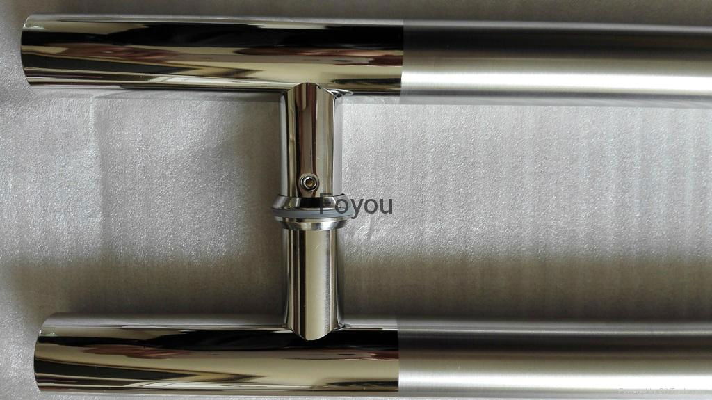 stainless steel H shape glass door handle 4