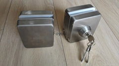 Stainless steel lock for glass door