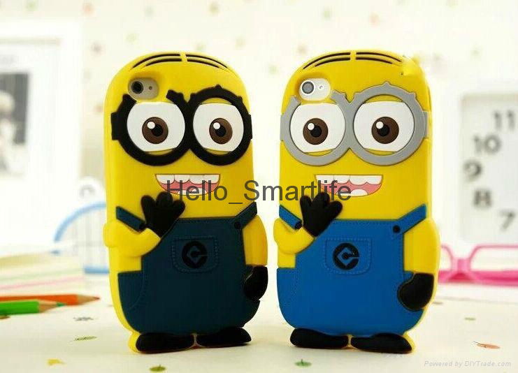 For iPhone5 5S SE 6 6s Plus  Cute 3D Cartoon Minions Case 5