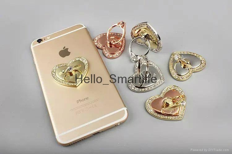 phone ring stents diamond glittering Metal backing ring mobile phone holder 5