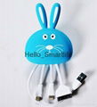 Cartoon USB Cables For iPhone multi-function data conversion USB Cable 