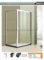 FS-813铝合金淋浴房浴室玻璃门可非标定制一字型淋浴隔断玻璃移门