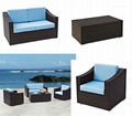 leisure modern rattan garden sofa chair table set GR-6011 2