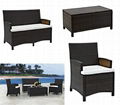 leisure modern rattan garden sofa chair table set GR-6011