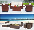 leisure modern rattan garden sofa chair table set GR-6011 4