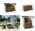 leisure modern rattan garden sofa chair table set GR-6011 5