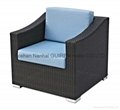 leisure modern rattan garden sofa chair table set GR-6011