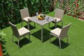 Excellent hotel PE rattan furniture dining cafe chair with restaurant chair 1