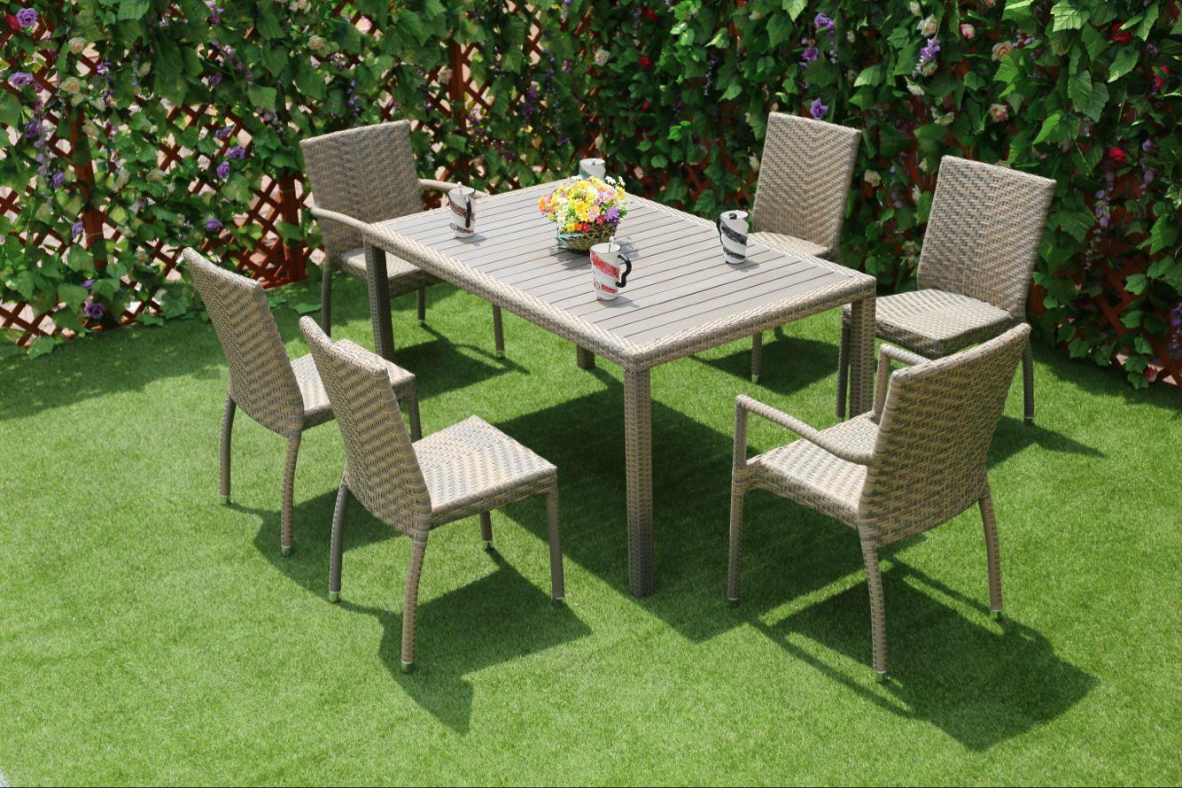 Excellent hotel PE rattan furniture dining cafe chair with restaurant