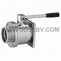 Stainless Steel Sanitary Flange Type Ball Valve For Brewing