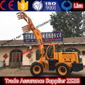 6.3 ton wheel loader with grass fork attachments 1