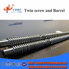 Pararllel twin screw barrel for plastic