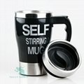 2014 Automatic Electric Stainless Steel Coffee Mixing Cup Self Stirring Mug  3