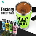 NEW Eco-Friendly Stocked Metal Stainless Steel Coffee Mug Self Stirring Mug 