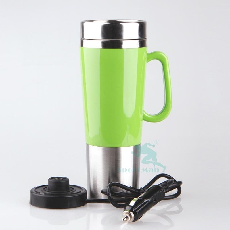 Bulk 12V Electric Metal Heat Car Cup Mug Coffee Thermos  3