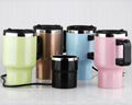 Electric Heated Stainless Steel Travel Car Coffee Mug Cup Silver  2