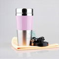 NEW! 12v 12oz Metal Electric Heated Travel mug Auto Car mug can boil water  2