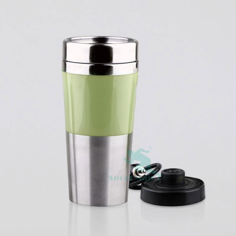 NEW! 12v 12oz Metal Electric Heated Travel mug Auto Car mug can boil water  5