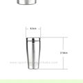 Silver 16oz Stainless Steel Travel Mug Tumbler NO HANDLE  5