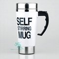 NEW Eco-Friendly Stocked Metal Stainless Steel Coffee Mug Self Stirring Mug  5