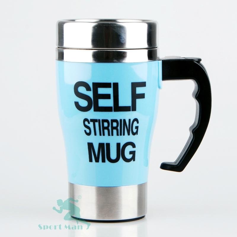 2014 Automatic Electric Stainless Steel Coffee Mixing Cup Self Stirring Mug  5