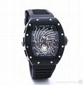 epacket Free shipping Drilling ghost silicone quartz men Watch