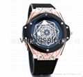 New WISH hot sell fashion empty-flower quartz steel shell watch high quality  2