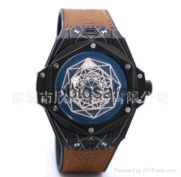 New WISH hot sell fashion empty-flower quartz steel shell watch high quality  4