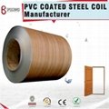 Wood grain PVC Color Coated Steel Coil for security door leaves 2