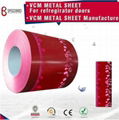 Color pcm vcm metal steel sheet for refregirator doors