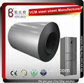 VCM steel sheet for refrigerator doors